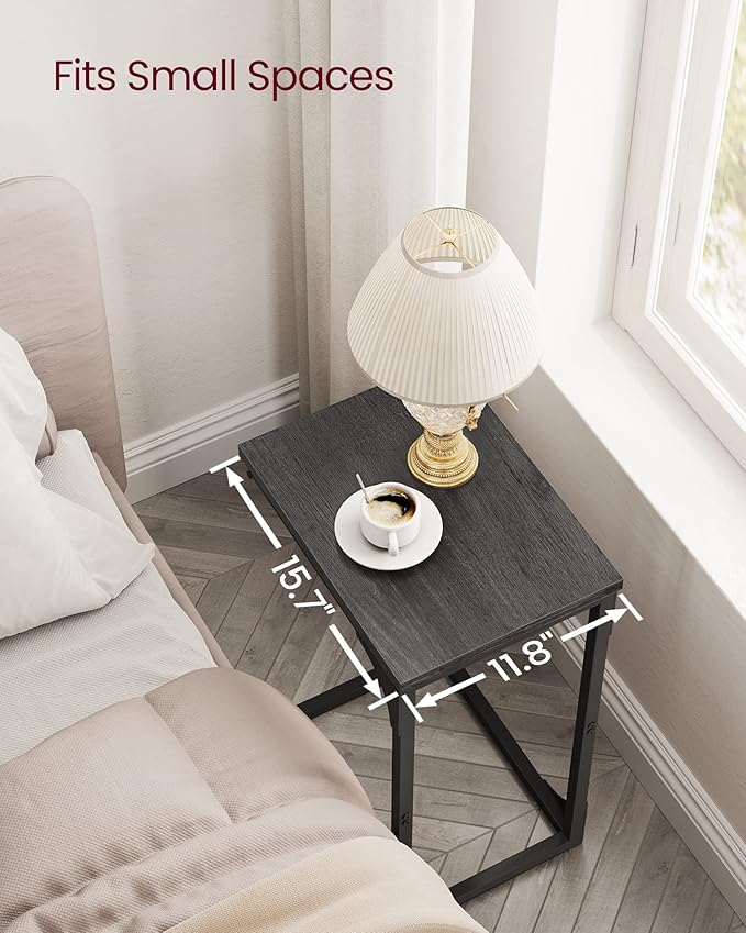 VASAGLE C-Shaped End Table Set of 2, Small Side Table - Image 3