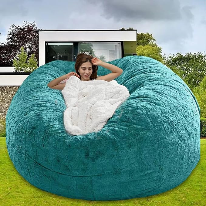 Bean Bag Chair for Adults Kids Without Filling Comfy Oversized Round Lazy Sofa - Image 8