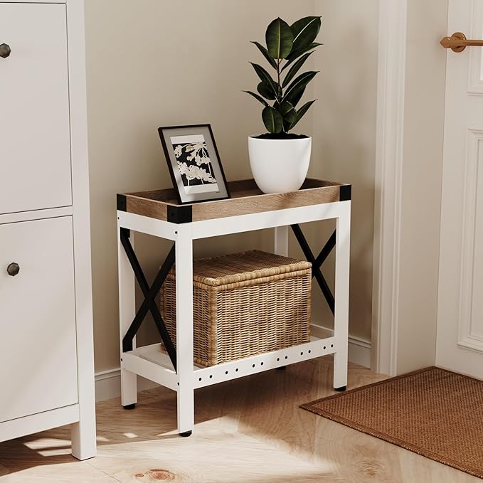 Narrow Side Table, End Table, Sofa Side Table, End Table Nightstand - Image 7