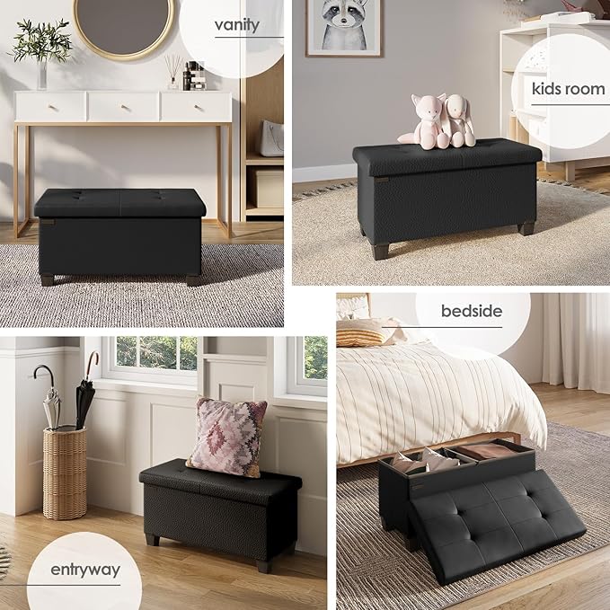 STORAGEBUD Storage Ottoman Bench - Image 4