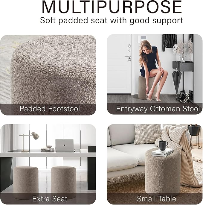 Get Set Style Modern Round Ottoman - Image 8