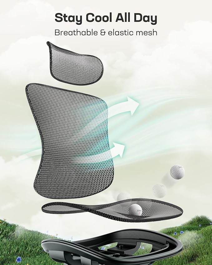 Marsail Ergonomic Mesh Office Chair, Ergonomic Gaming Chair - Image 4