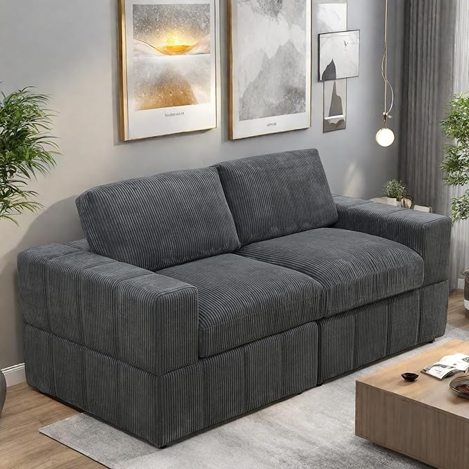 Sectional Couches for Living Room, Loveseat Sofa Comfy Cloud Couch - Image 4