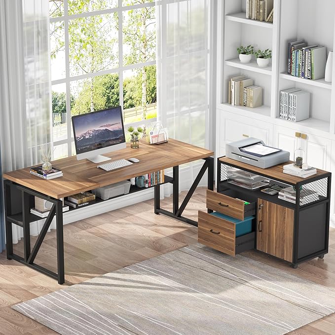 Tribesigns 63" L Shaped Desk - Image 2