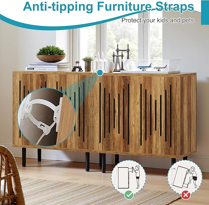 59" Sideboard Buffet Cabinet - Image 5