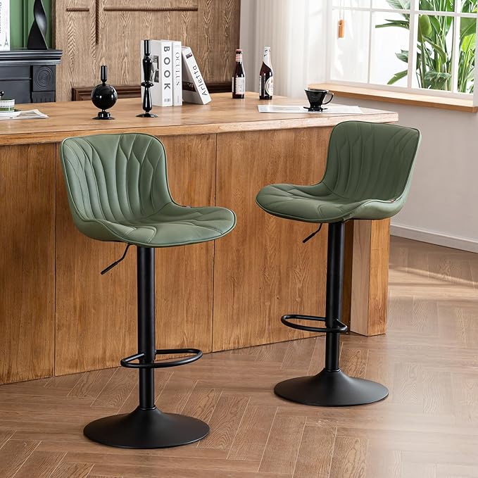 YOUNIKE Bar Stools Set of 2 Modern Swivel Counter Height Bar Chair - Image 5