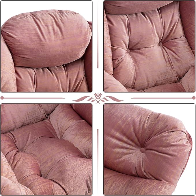 HollyHOME Modern Fabric Large Lazy Chair, Accent Oversized Comfy Reading Chair - Image 5