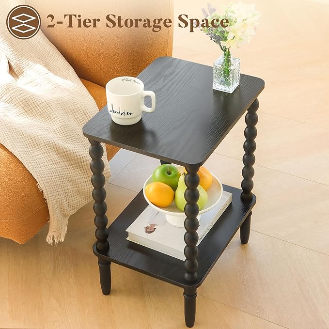 Black Side Table, Small End Table - Image 5