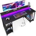 ODK 63 Inches Gaming Desk with LED Lights, Computer Desk with Monitor Stand by ODK