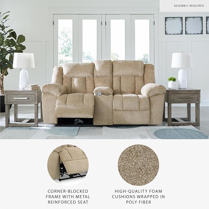 Signature Design by Ashley Tip-Off Classic Wall Hugger Power Reclining Loveseat - Image 4