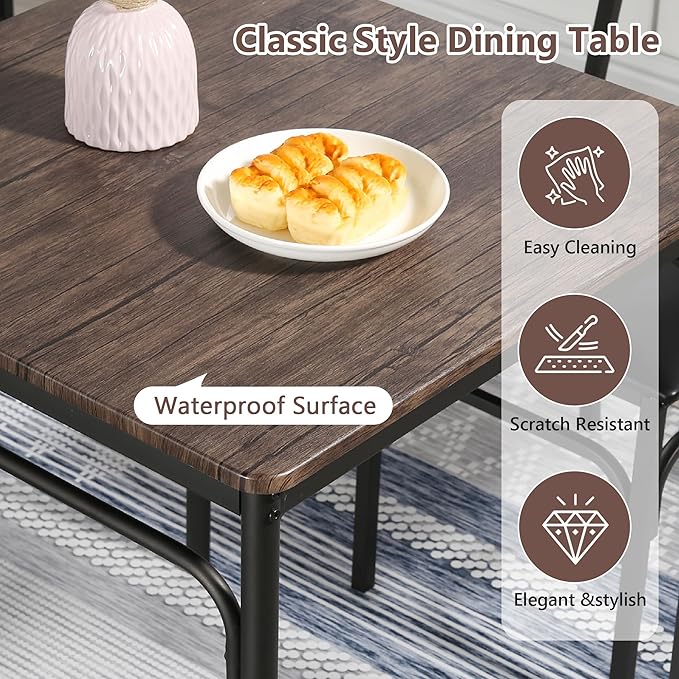 VECELO Kitchen Dining Room Table Set - Image 5