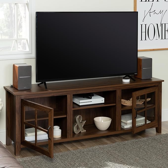 Walker Edison Portsmouth Classic 2 Glass Door TV Stand - Image 8
