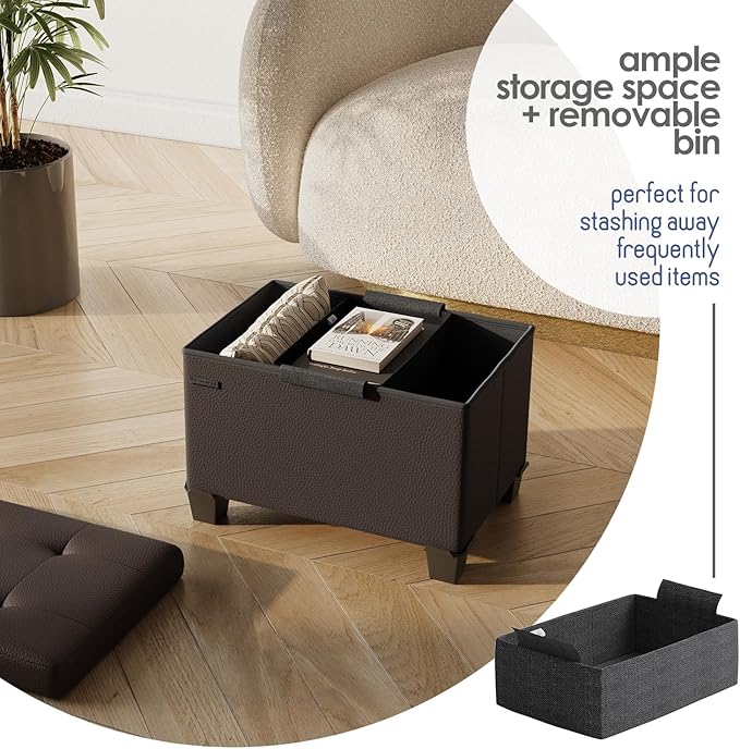 STORAGEBUD Storage Ottoman Cube - Image 3