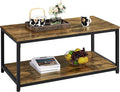 Yaheetech 2-Tier Coffee Table, Industrial Wood Coffee Table by Yaheetech