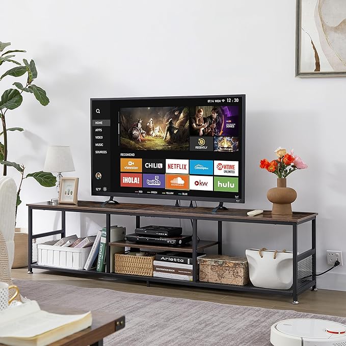 VECELO TV Stand with Power Outlets - Image 8