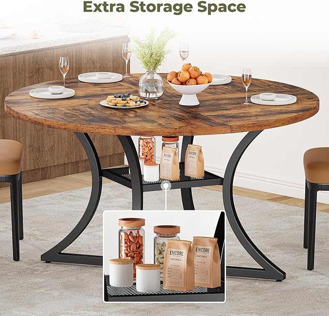 IRONCK 47.2" Round Dining Table - Image 4