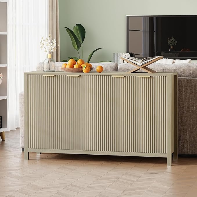 Buffet Cabinet with Storage, Modern Credenza Buffet Table Media Console - Image 7