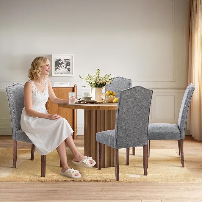 Stylish Upholstered Parsons Dining Chair - Image 10