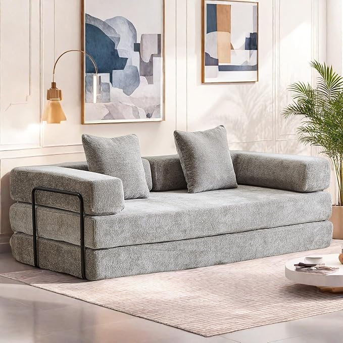 Convertible Sofa Bed, Compression Futon Sofa - Image 2