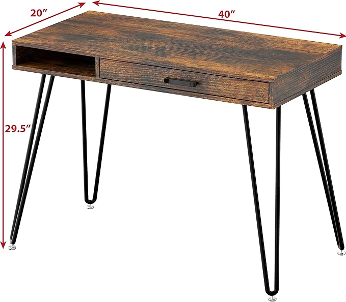 SHW Home Office Computer Hairpin Leg Desk - Image 3