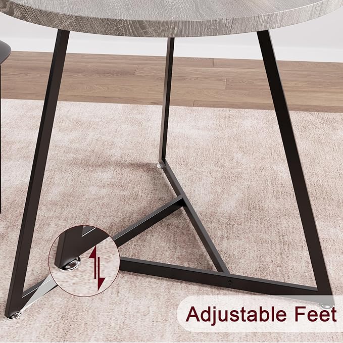 CABIHOME Dining Table Set for 2, Round Kitchen Table Set, Dining Table Set - Image 4