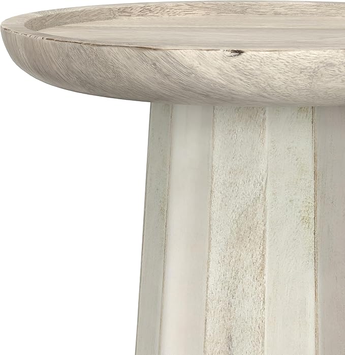 SIMPLIHOME Dayton SOLID MANGO WOOD 13 inch Wide Round Contemporary Wooden - Image 8
