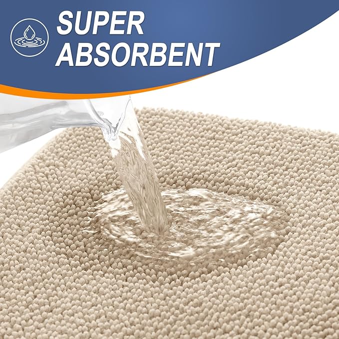 OLANLY Thick Memory Foam Bath Mat Rug 24x16, Extra Soft Absorbent Bathroom Rug - Image 3