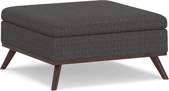 SIMPLIHOME Owen 36 inch Wide Mid Century Modern Square Coffee Table Storage by SimpliHome