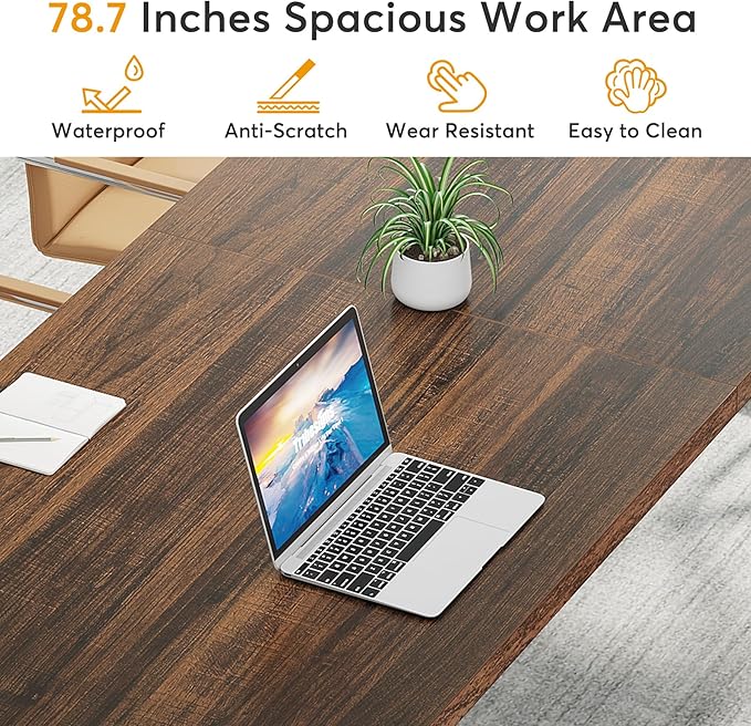 Tribesigns 78.7-Inch Executive Desk, Large Computer Office Desk Workstation - Image 6