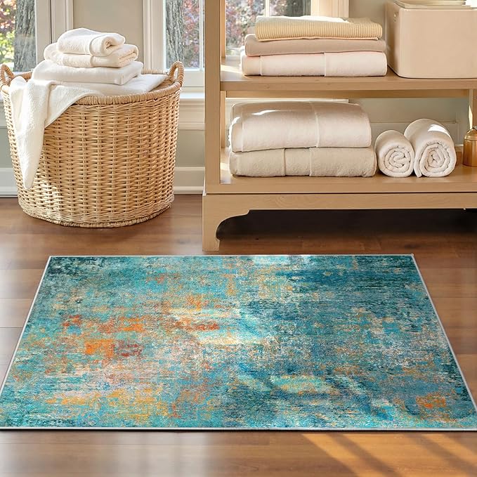Washable Area Rugs 3'x5' Non-Slip Modern Abstract Soft - Image 6