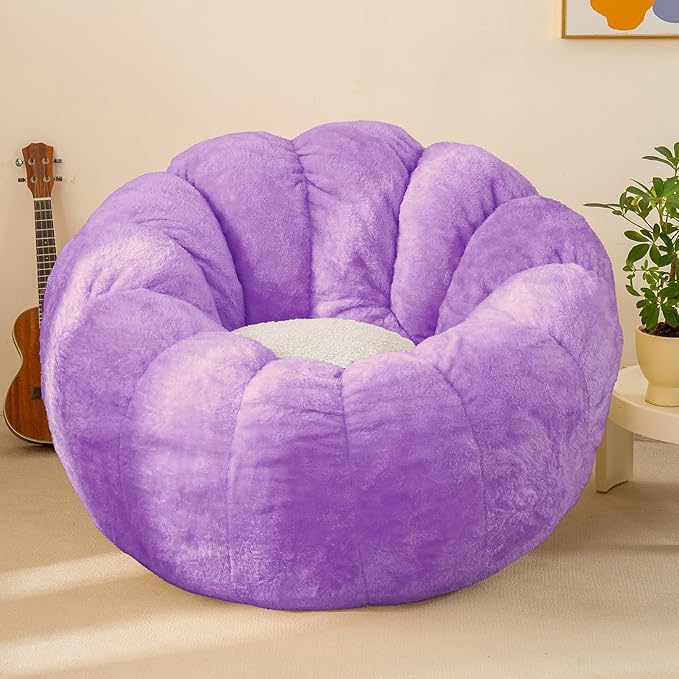 Pumpkin Bean Bag Sofa Chair for Adult, Beanbag Couch by IEVENW