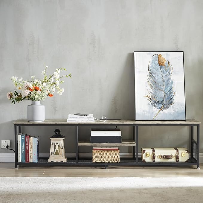 VECELO TV Stand with Power Outlets - Image 9