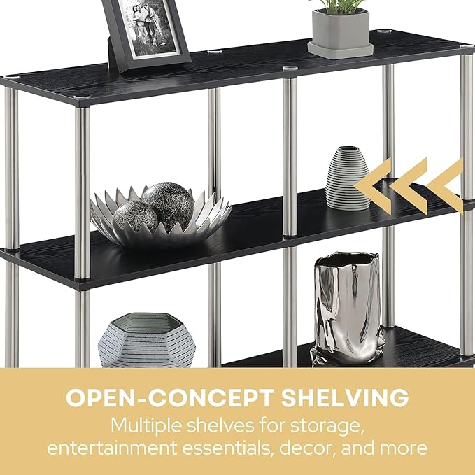 Convenience Concepts Designs2Go No Tools 3 Tier Wide Console Table 42" - Image 5