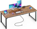 Huuger 63 x 24 inch Desk with Power Outlets & USB-C, Deeper & Thicker Desktop by Huuger