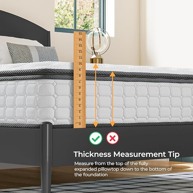 Vesgantti Twin Mattress, 10 Inch Hybrid Twin Size Mattress in a Box, Single Bed - Image 6