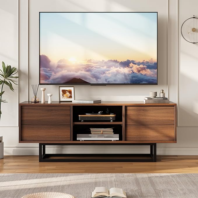 HAIOOU TV Stand for 50 55 Inch TV, Modern TV Console Small Entertainment Center - Image 2