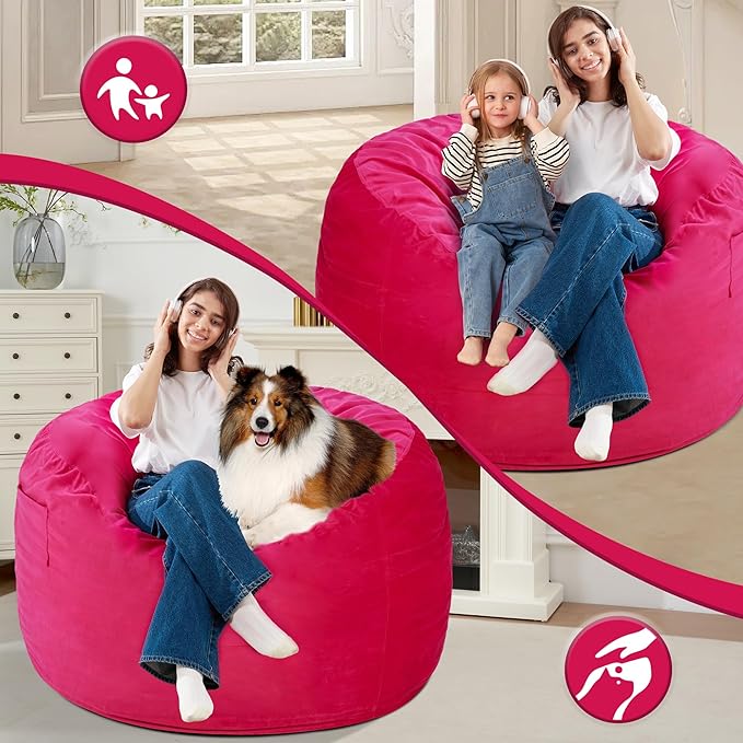 Homguava 3FT Bean Bag Chair: 3' Bean Bags - Image 3