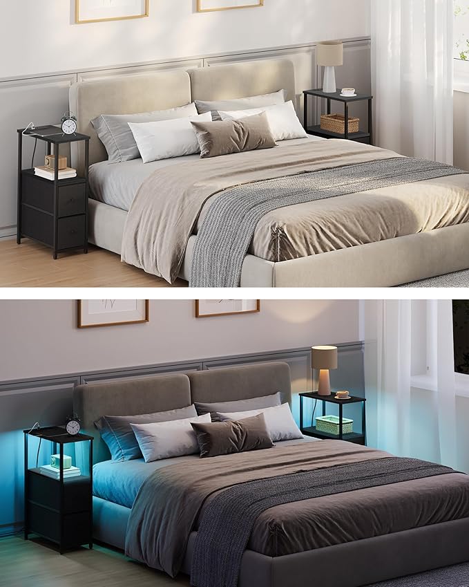 TUTOTAK Small Narrow LED End Table - Image 6