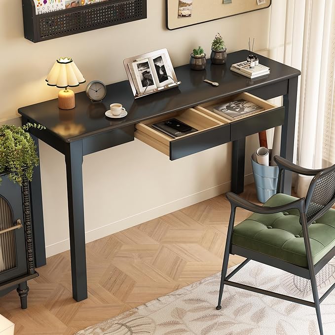 Solid Wood Desk with Drawers - Image 5