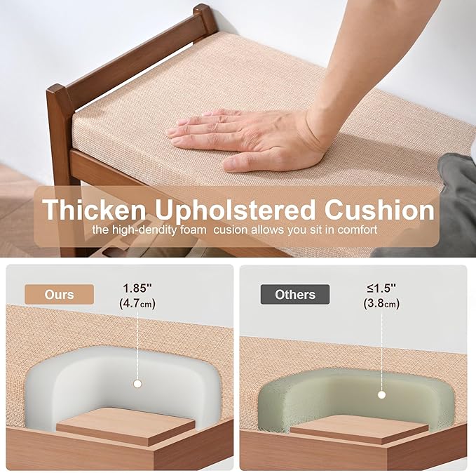Shoe Rack Bench with Cushion, Shoe Rack - Image 5