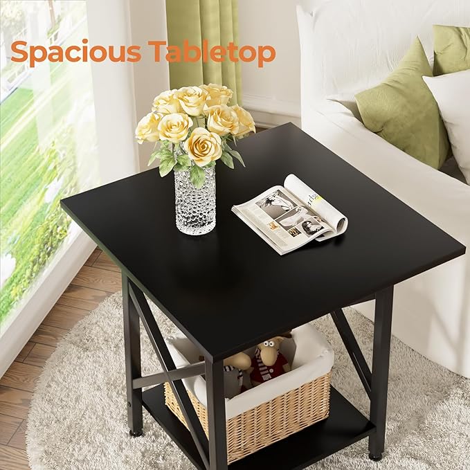 GreenForest End Table 24 inch for Living Room, Large Square Side Tables - Image 6