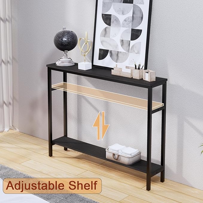 Narrow Console Table, 39.4” Sofa Table - Image 4