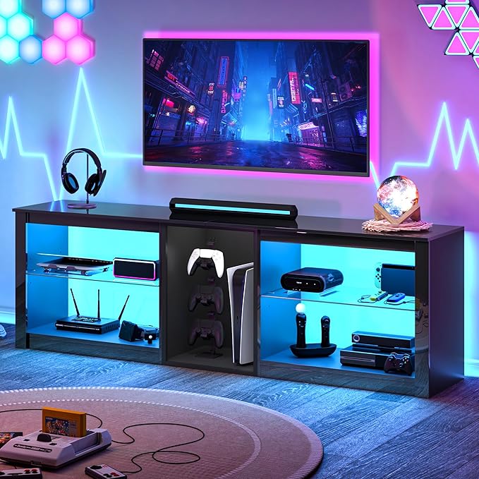 Clikuutory 63 inch High Gloss LED TV Stand by Turnyourhouseintoahome