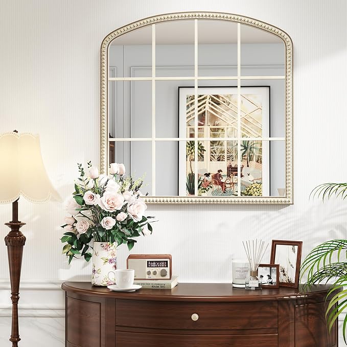 36''x36'' Wooden Wide Arched Mirrors - Image 2