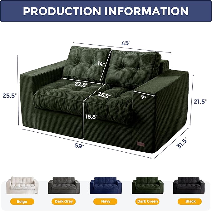 MAXYOYO Bean Bag Chair for Adults, Upholstered Floor Sofa - Image 2