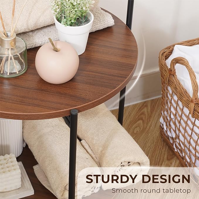 Mijas 2-Tier Side Table, Round End Table, A Stylish and Functional Addition - Image 4