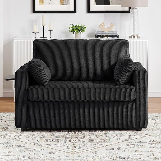 Twin Size Sofa Bed 47.2" Sleeper Sofa Loveseat Sofa - Image 3