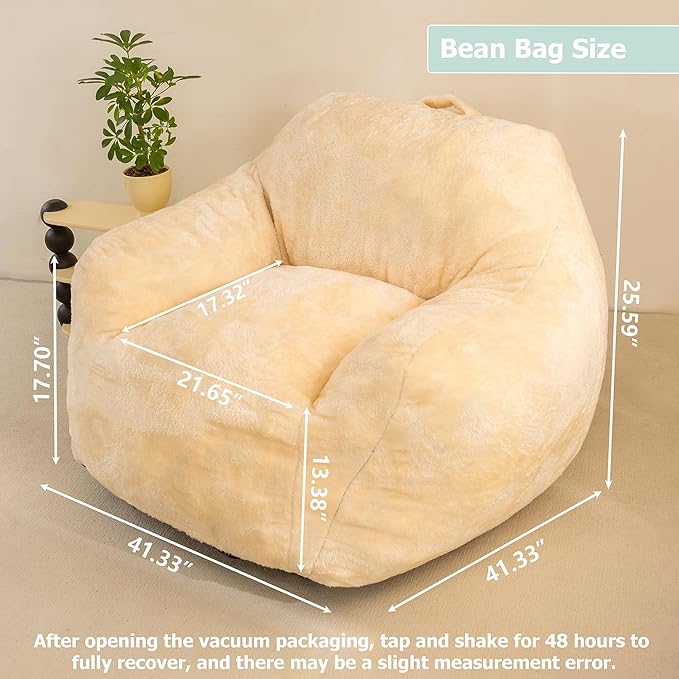 Bean Bag Sofa Chair for Adults, Beanbag Couch for Reading, Soft and Durable - Image 2