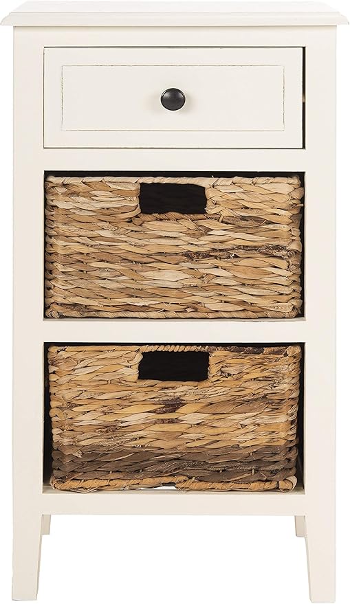 Safavieh Home Collection Everly Drawer, Vintage White 1-Drawer 2 Removable by SAFAVIEH