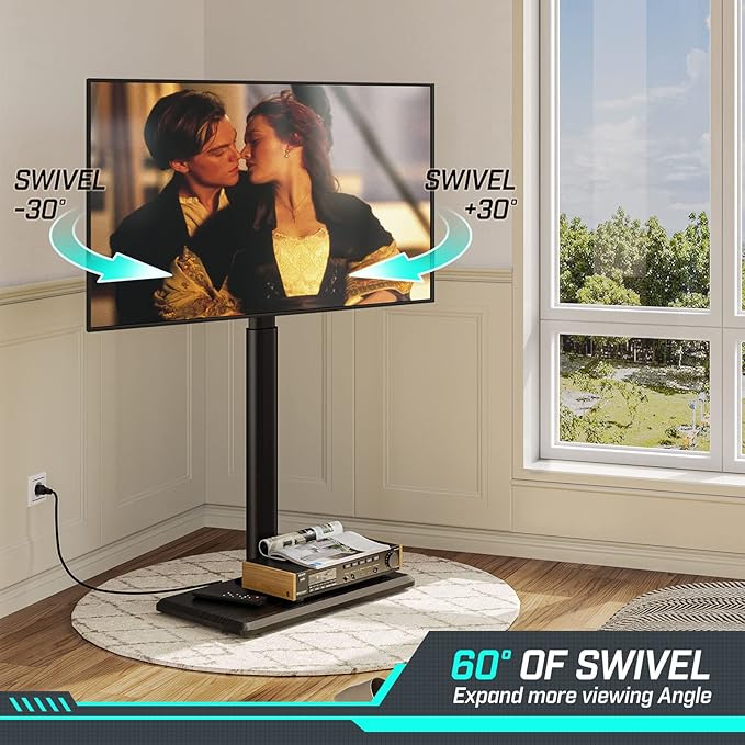 Greenstell TV Stand with Power Outlet, Universal Floor TV Stand - Image 5